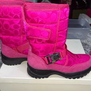 Size 8 1/2 Pink Coach boots